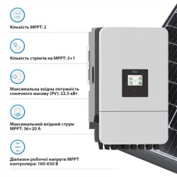 Трифазний інвертор Deye SUN-15K-SG05LP3-EU-SM2 15кВт/48В